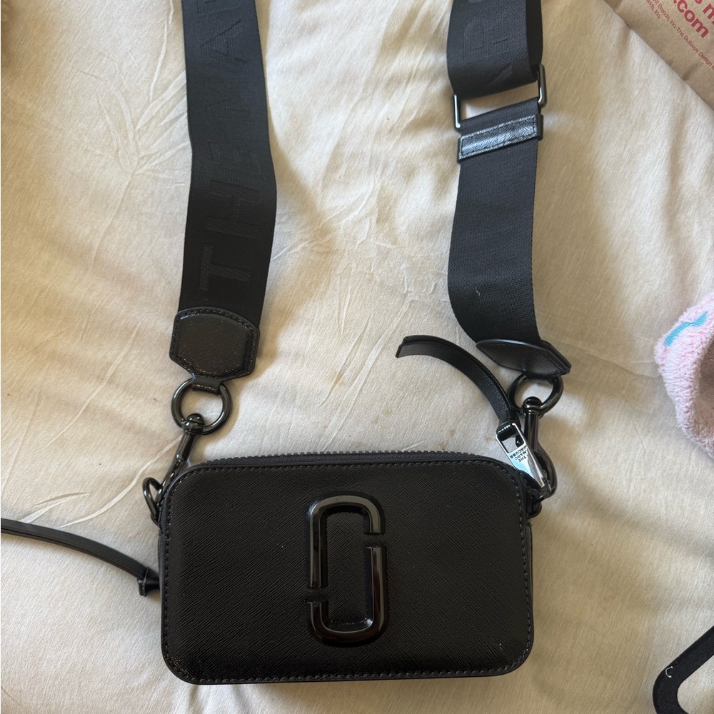 Marc Jacobs Black Double J Snapshot Crossbody